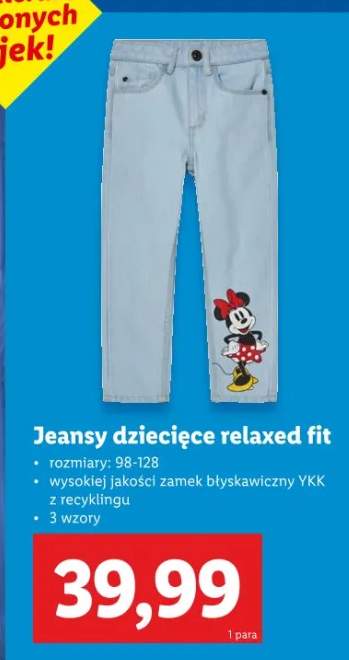 jeansy dziecięce
