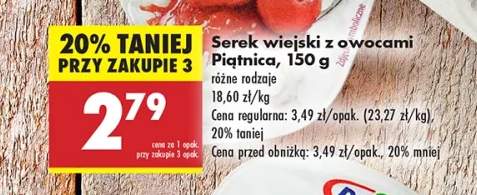 serek wiejski z owocami