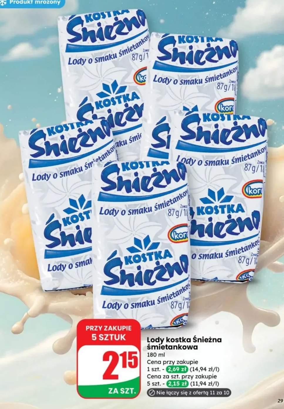 lody śmietankowe