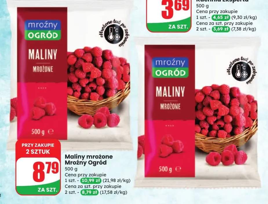 maliny mrożone