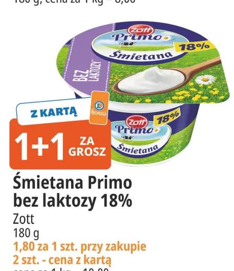 śmietana bez laktozy