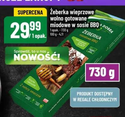 Żeberka wieprzowe wolno gotowane