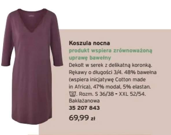 koszula nocna damska