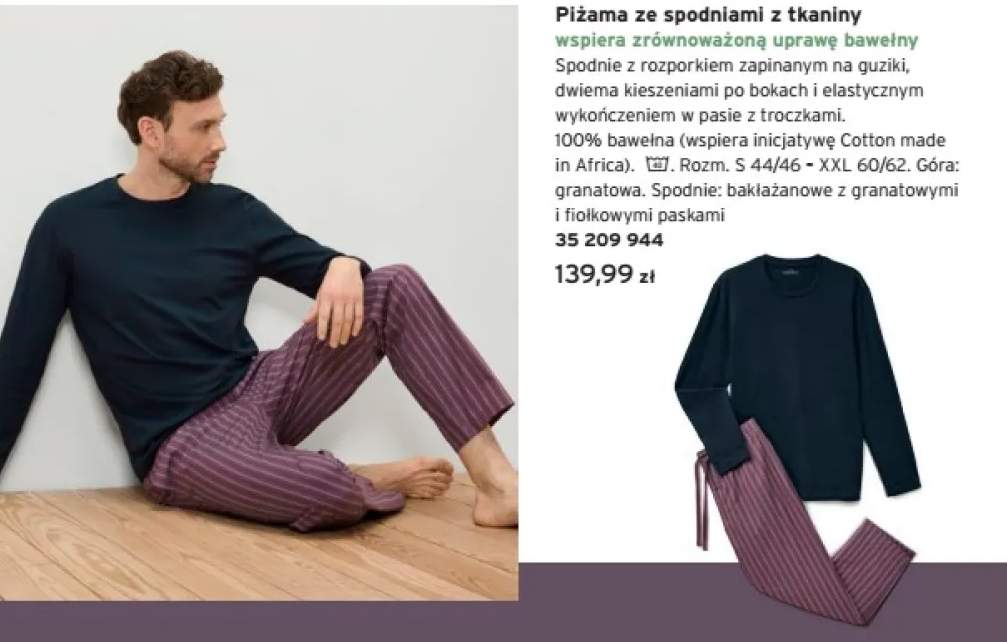 Piżama męska