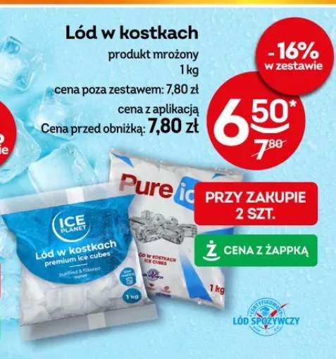 lód w kostkach