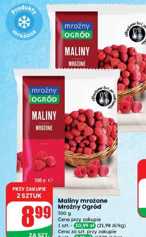 maliny mrożone