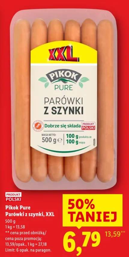parówki z szynki