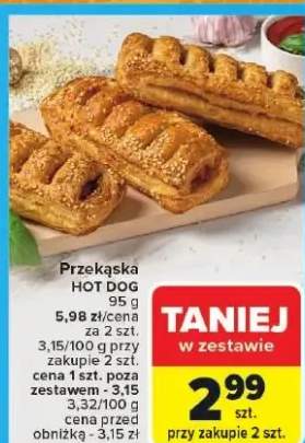 hot dog z parówką