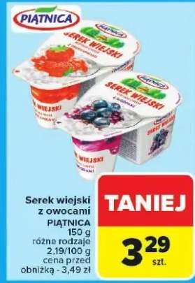serek wiejski z owocami