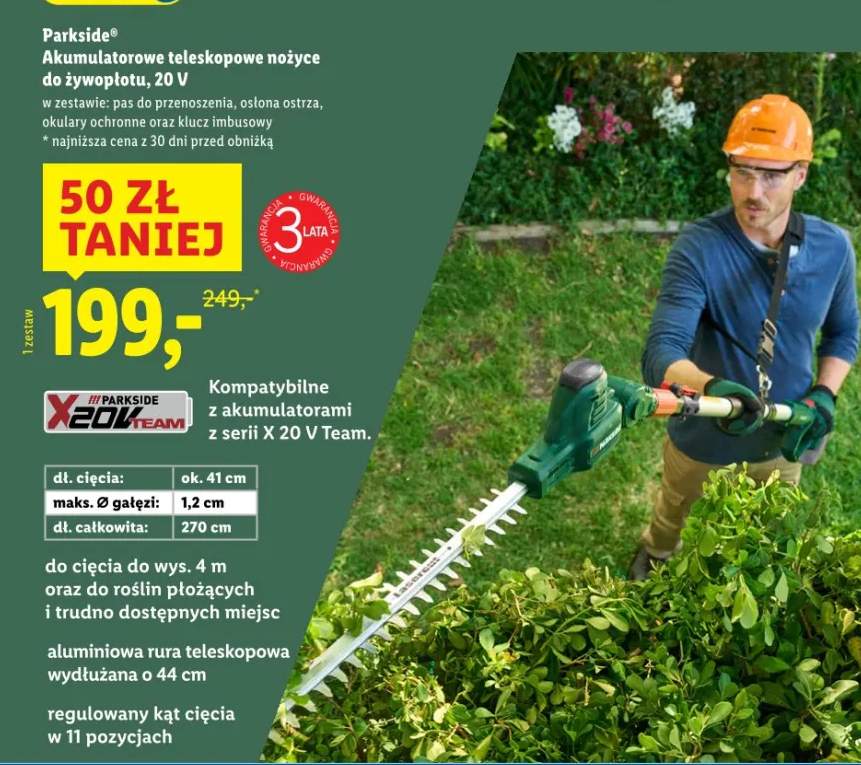 nożyce teleskopowe