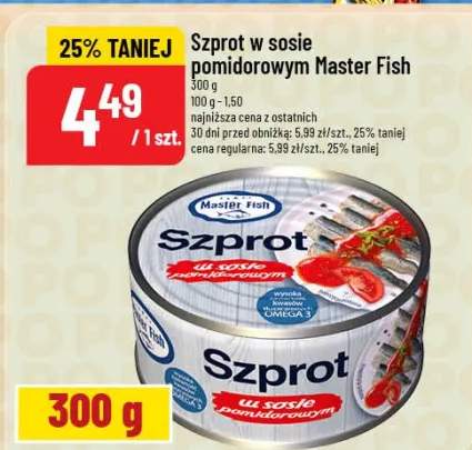 szprot w sosie pomidorowym