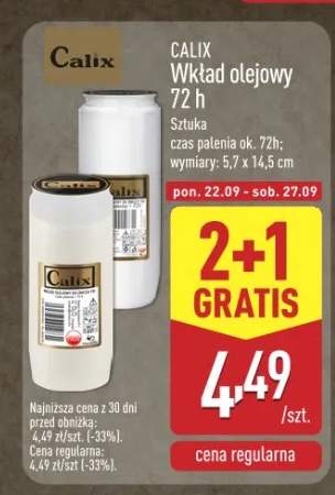 wkład olejowy do znicza