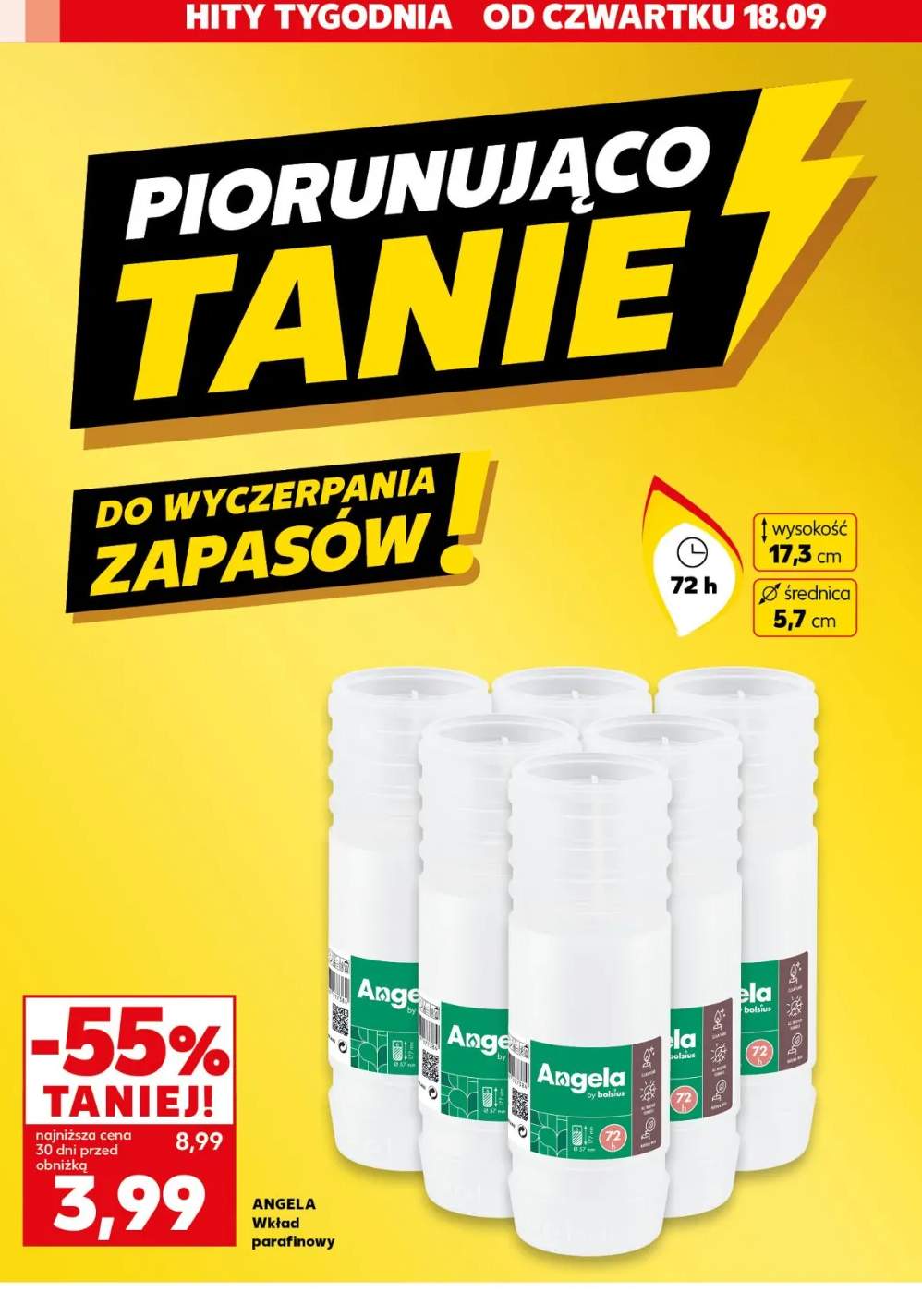 wkład parafinowy do znicza
