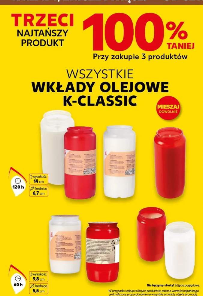 wkład olejowy do znicza