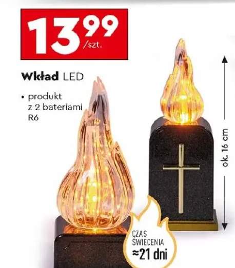 wkład LED do znicza