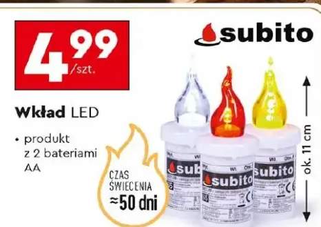 wkład LED do znicza