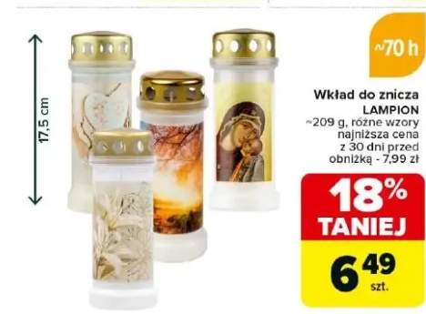 wkład do znicza