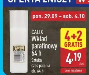Wkład parafinowy do znicza