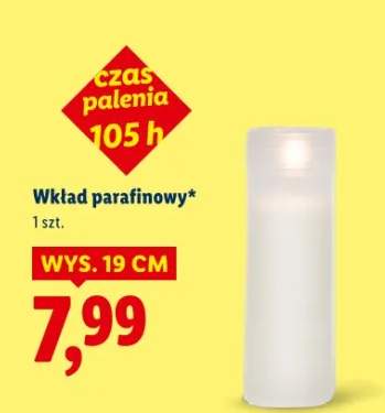 Wkład parafinowy do znicza