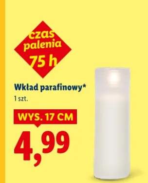 Wkład parafinowy do znicza