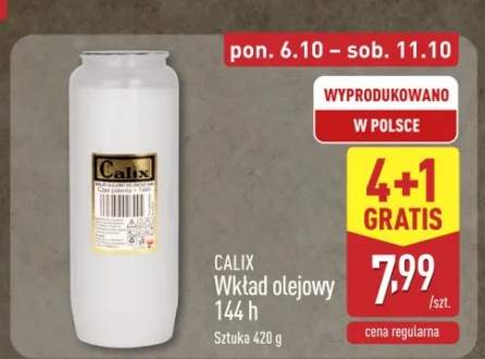 Wkład olejowy do znicza