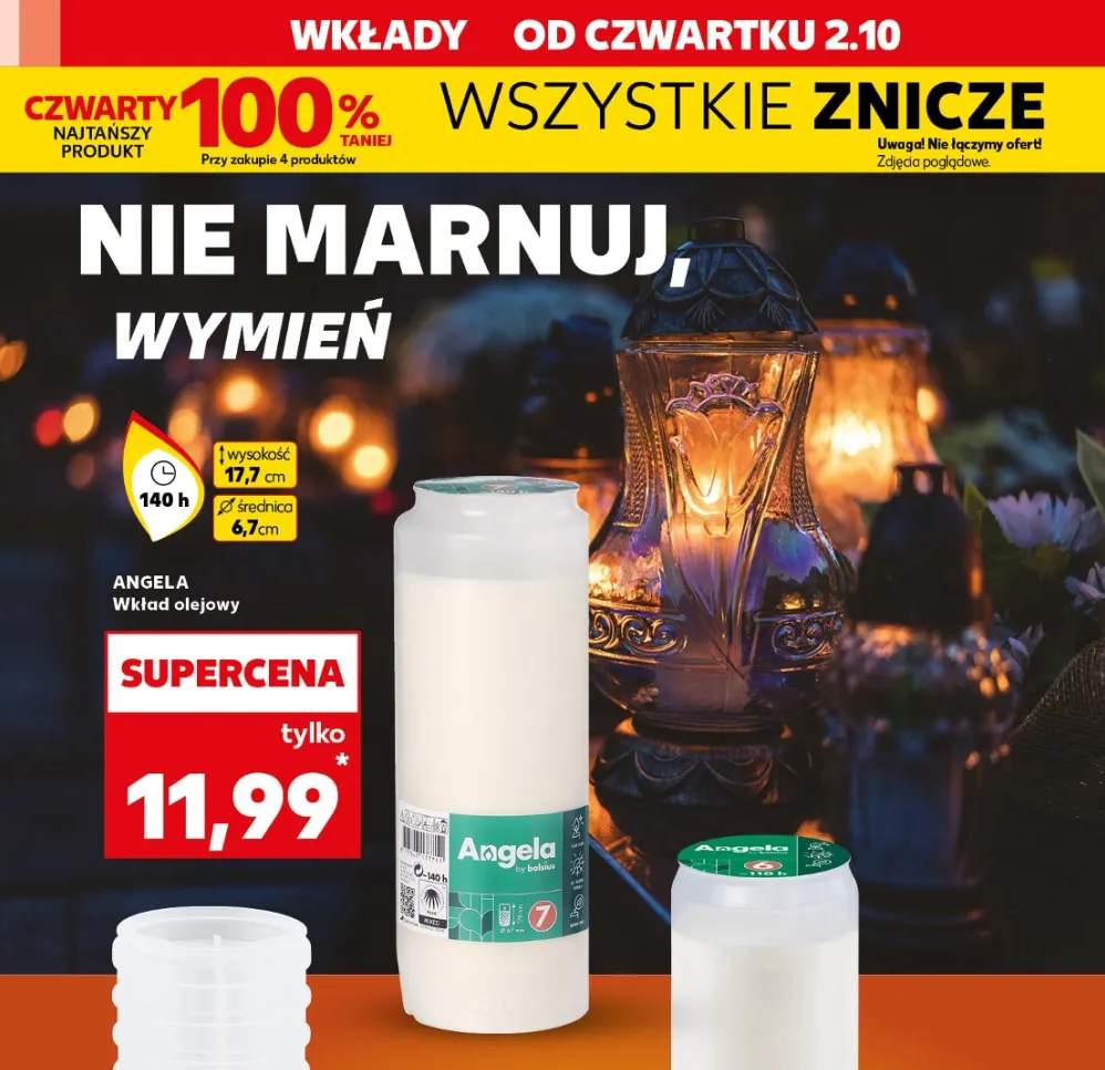Wkład olejowy do znicza