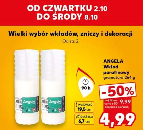 Wkład parafinowy do znicza