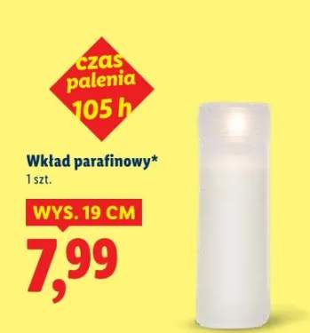 Wkład parafinowy do znicza