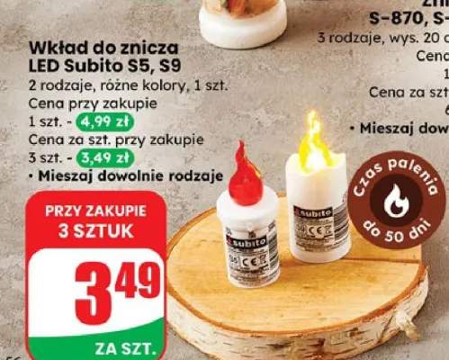wkład LED do znicza