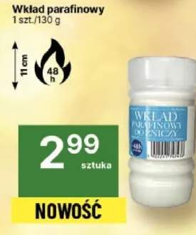 Wkład parafinowy do znicza