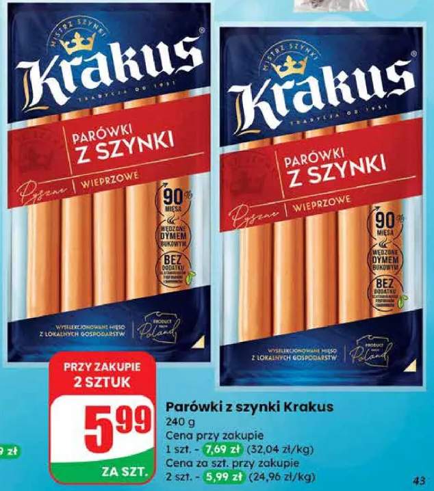 parówki z szynki