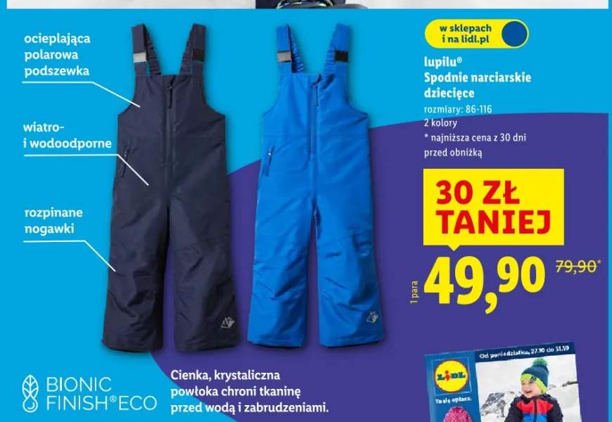 spodnie narciarskie dziecięce