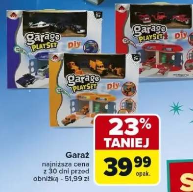zabawka garaż samochodowy