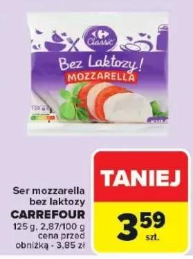 mozzarella bez laktozy