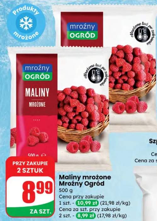 maliny mrożone