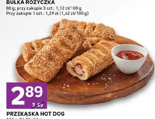 hot dog z parówką