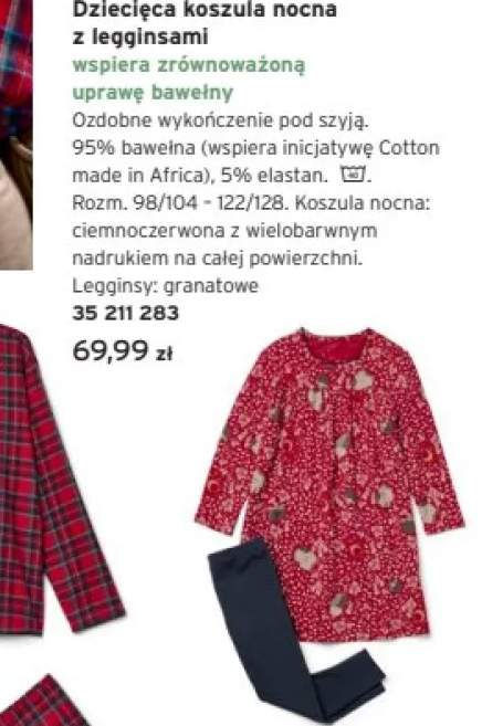 koszula nocna dziewczęca