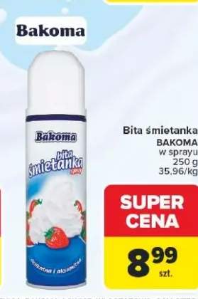 śmietana w sprayu