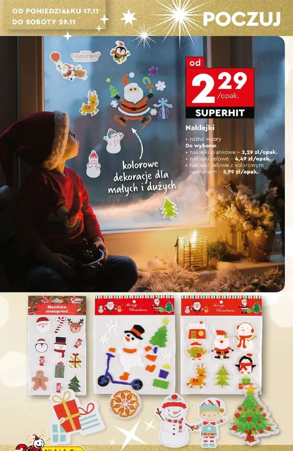 naklejki bożonarodzeniowe