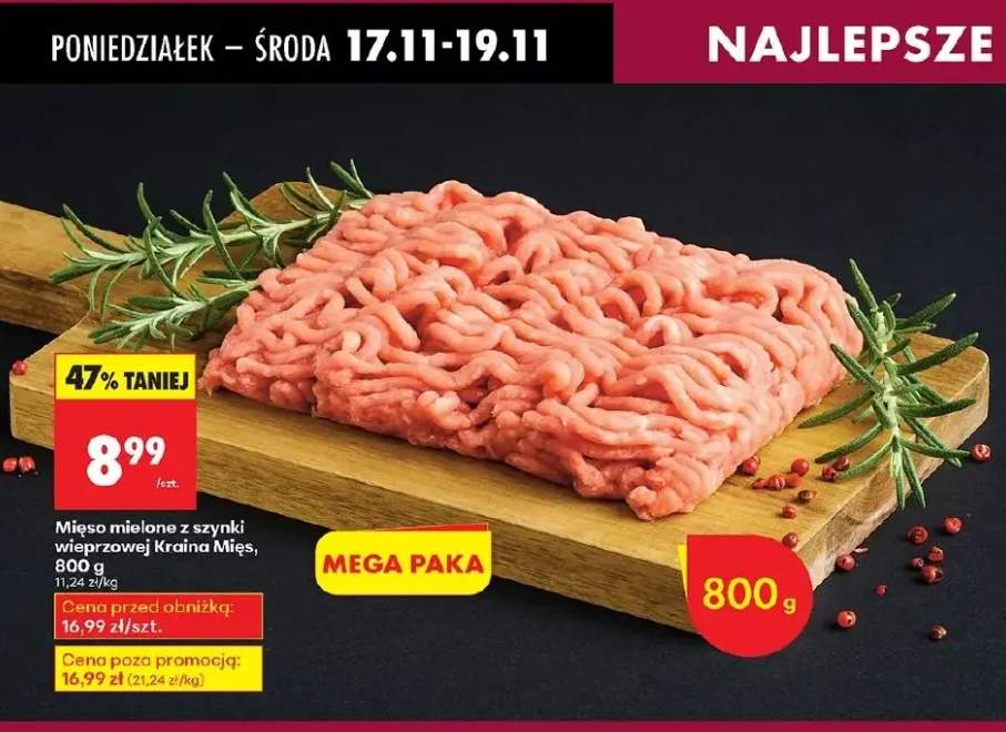 mięso mielone z szynki