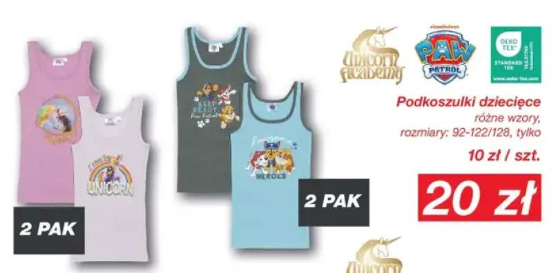 podkoszulki dziecięce