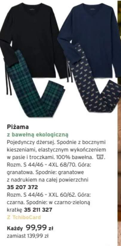 piżama męska