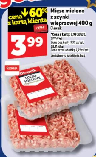 mięso mielone z szynki