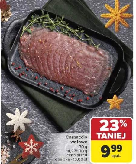 carpaccio wołowe