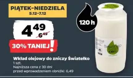 wkład olejowy do znicza