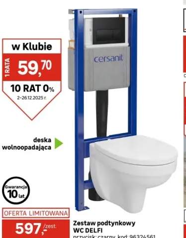 zestaw podtynkowy wc