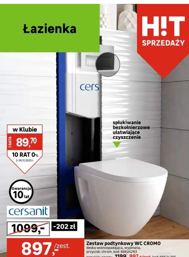 zestaw podtynkowy wc