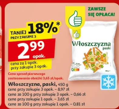 włoszczyzna paski mrożona