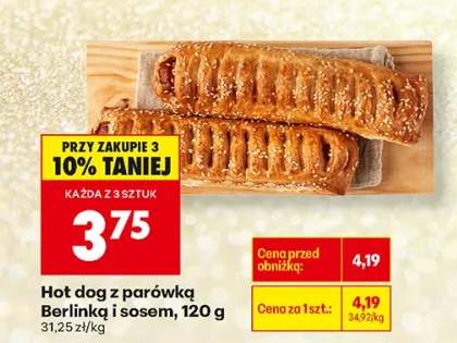 hot dog z parówką