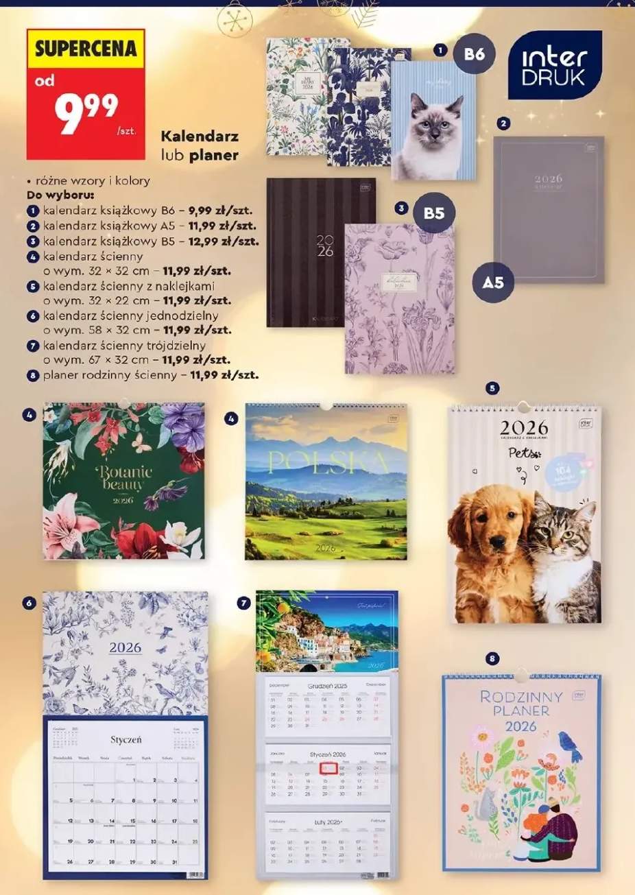 kalendarz książkowy